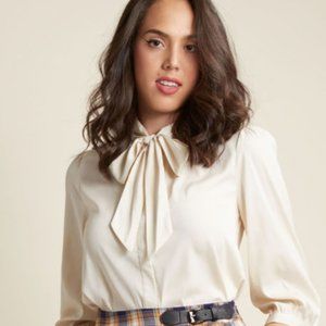 NWOT Modcloth Cream Blouse